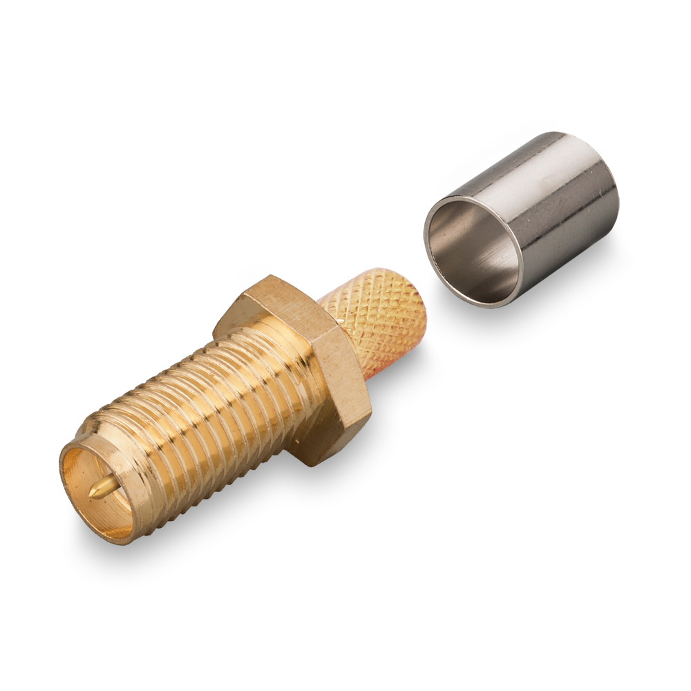 Разъем S-A211F RP-SМА(female) на кабель RG-58, обжимной, с шестигранником