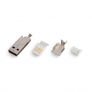 Разъем USB2.0(male) type A, на кабель, USBA-SP (DS1107-WNO)