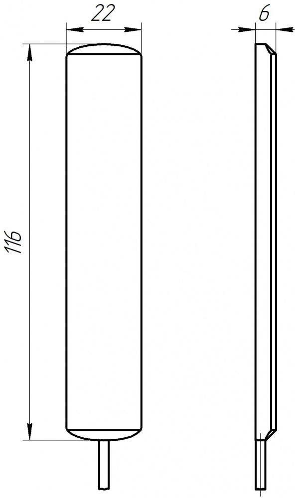 Всенаправленная антенна KC3-700/2700A с самоклеящимся основанием