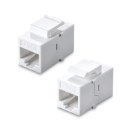 Переходник RJ45, CAT6, 8P8C, 1000 Мбит/с, гнездо-гнездо, белый