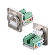 Разъем RJ45 на корпус, с колодкой, CAT5e, 8P8C, белый